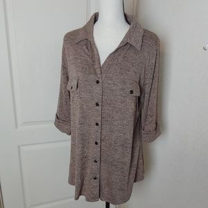 Olivia Blu Button Knit Top, XL